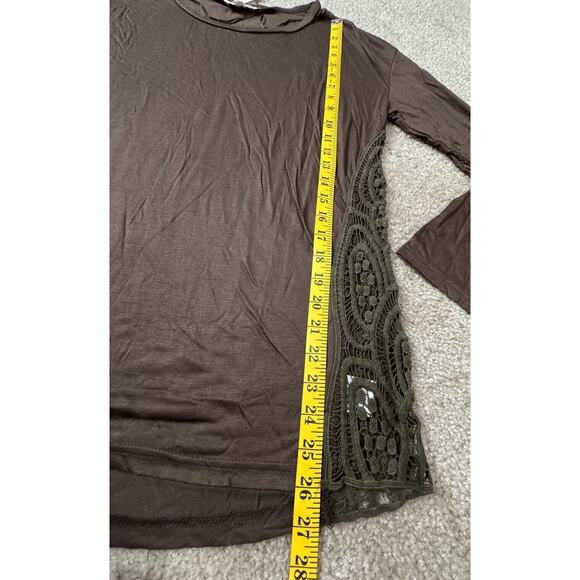 Oddy & Active USA Long Sleeve Top w Lace Size Medium New Bundle Of 2 Tops - Picture 9 of 10
